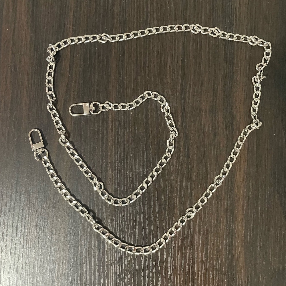 Replacement Crossbody Chain Strap - Silver 44” Long NEW